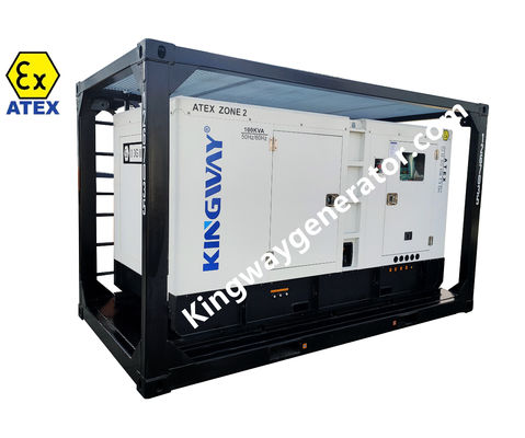 Wykorzystanie platformy morskiej 150KVA Zestaw generatora wysokoprężnego z silnikiem napędowym ATEX, certyfikowany w strefie 2 Temp, klasa T3