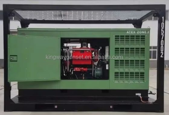3phase DNVGL 2.7-1 skid frame certyfikacja ATEX 260 CFM 425CFM kompresor powietrza wybuchoodpornego na platformie lądowej