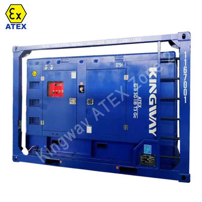 Canopy Silent certyfikacja ATEX 3faza 500kw 625kva strefa2 wybuchoodporny zestaw generatora wysokoprężnego DNVGL 2.7-1 platformy ramy skid