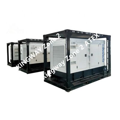 Certyfikacja ATEX3faza DNVGL 2.7-1 ramka skid 120kw 150kva nabrzeżna platforma na morzu strefa 2 generator