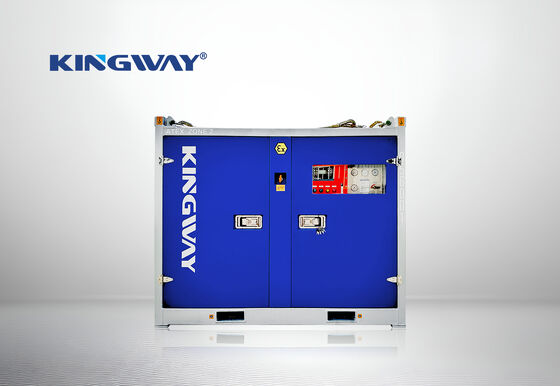 System generatora diesla o mocy 200 kW ATEX, strefa 2, odporny na eksplozję (T3), zamontowany na certyfikowanej morskiej ramie zabezpieczającej do podnoszenia DNV 2.7-1