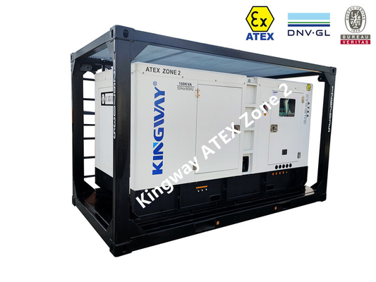 ATEX Certified Zone 2 60KVA Silent Diesel Generator Set Zintegrowana rama podnosząca