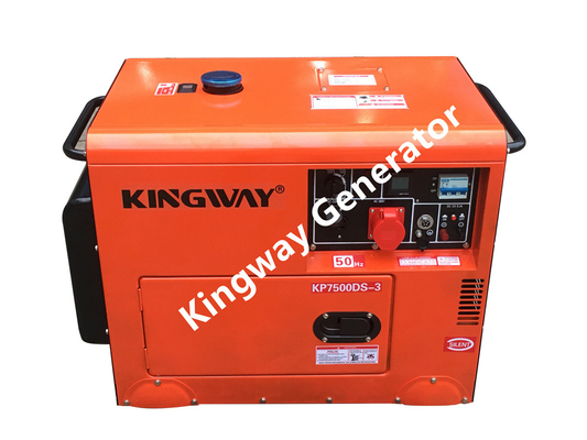 Przenośny generator w kolorze pomarańczowym Cichy zestaw generatora 8KVA 12Hp