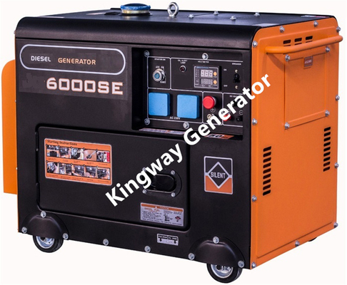 Przenośny generator w kolorze pomarańczowym Cichy zestaw generatora 8KVA 12Hp