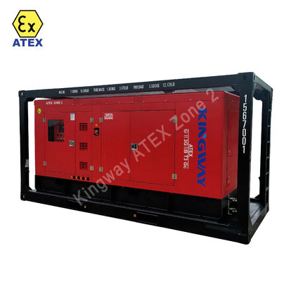 Generator wysokoprężny 200 kVA ATEX, strefa 2, klasa temperaturowa T3, zamontowany na ramie zabezpieczającej DNV 2.7-1