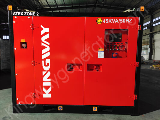 Generator Diesla Kingway 30KVA ATEX Strefa 2 Kompaktowy Cichy Przeciwwybuchowy z Ramą Podnoszącą DNV