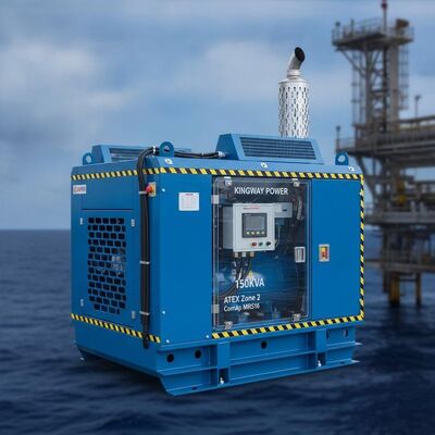 Kingway 150KVA ATEX Zone 2 Zestaw generatora diesla ComAp MRS16 z inteligentnym kontrolerem Offshore